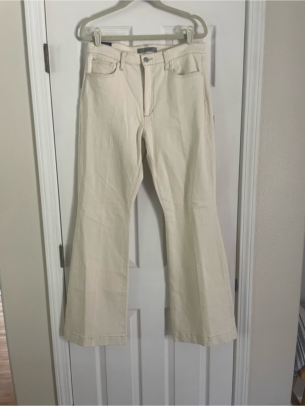 Joe's Jeans Cream Wide-Leg Flare Jeans